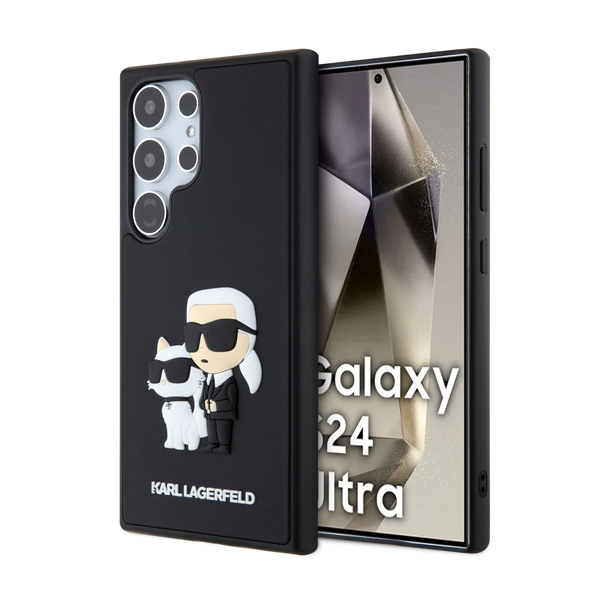 Zadný kryt Karl Lagerfeld 3D Rubber Karl and Choupette pre Samsung Galaxy S24 Ultra , čierny 57983119531