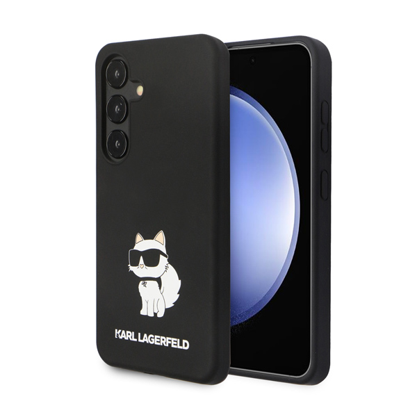 E-shop Zadný kryt Karl Lagerfeld Liquid Silicone Choupette NFT pre Samsung Galaxy S24, čierny 57983119535