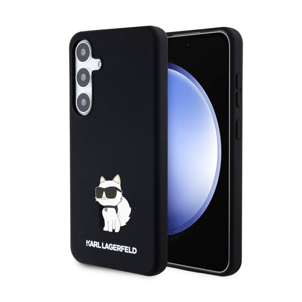 E-shop Zadný kryt Karl Lagerfeld Liquid Silicone Choupette NFT pre Samsung Galaxy S24 Plus, čierny 57983119536