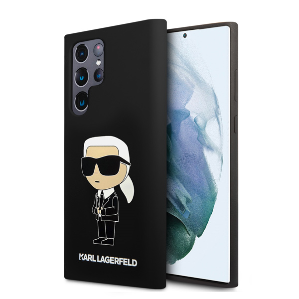 E-shop Zadný kryt Karl Lagerfeld Liquid Silicone Ikonik NFT pre Samsung Galaxy S24 Ultra, čierny 57983119540