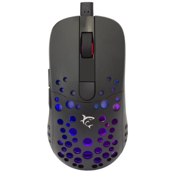 White Shark herná myš TRISTAN Crni RGB, 12 000 dpi, čierna