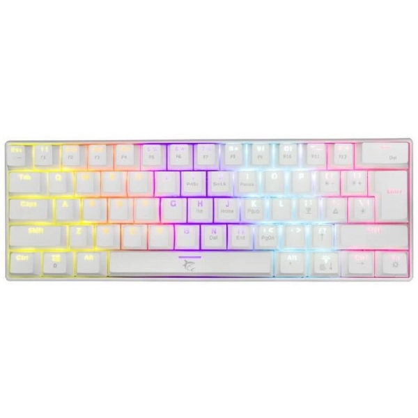 White Shark mechanická herná klávesnica SHINOBI, US, modrý switch, biela White Shark mechanická herná klávesnica SHINOBI, US, modrý switch, biela