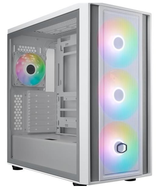 COOLER MASTER case MasterBox 600, ATX, Mid Tower, white MB600-WGNN-S00
