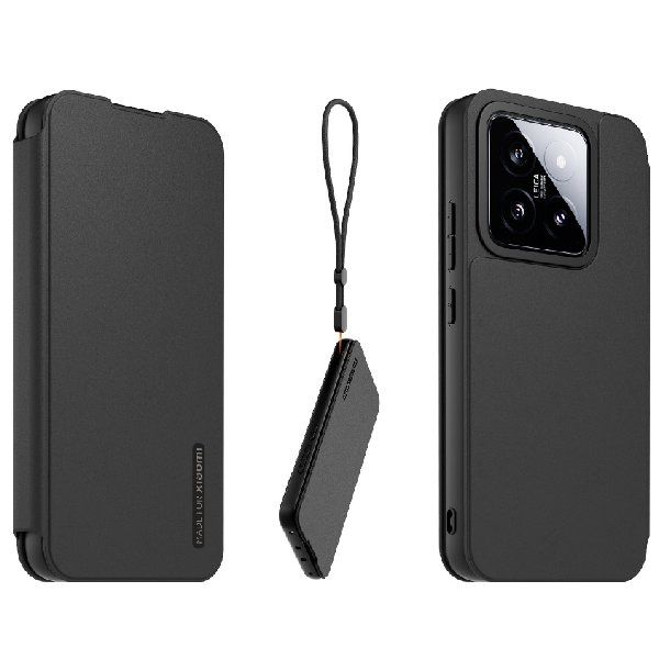 Made for Xiaomi TPU puzdro pre Xiaomi 14 s pútkom, čierne