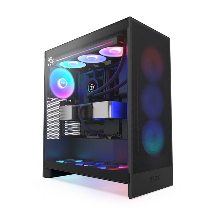 NZXT case H7 Flow RGB, ATX, Mid Tower, black