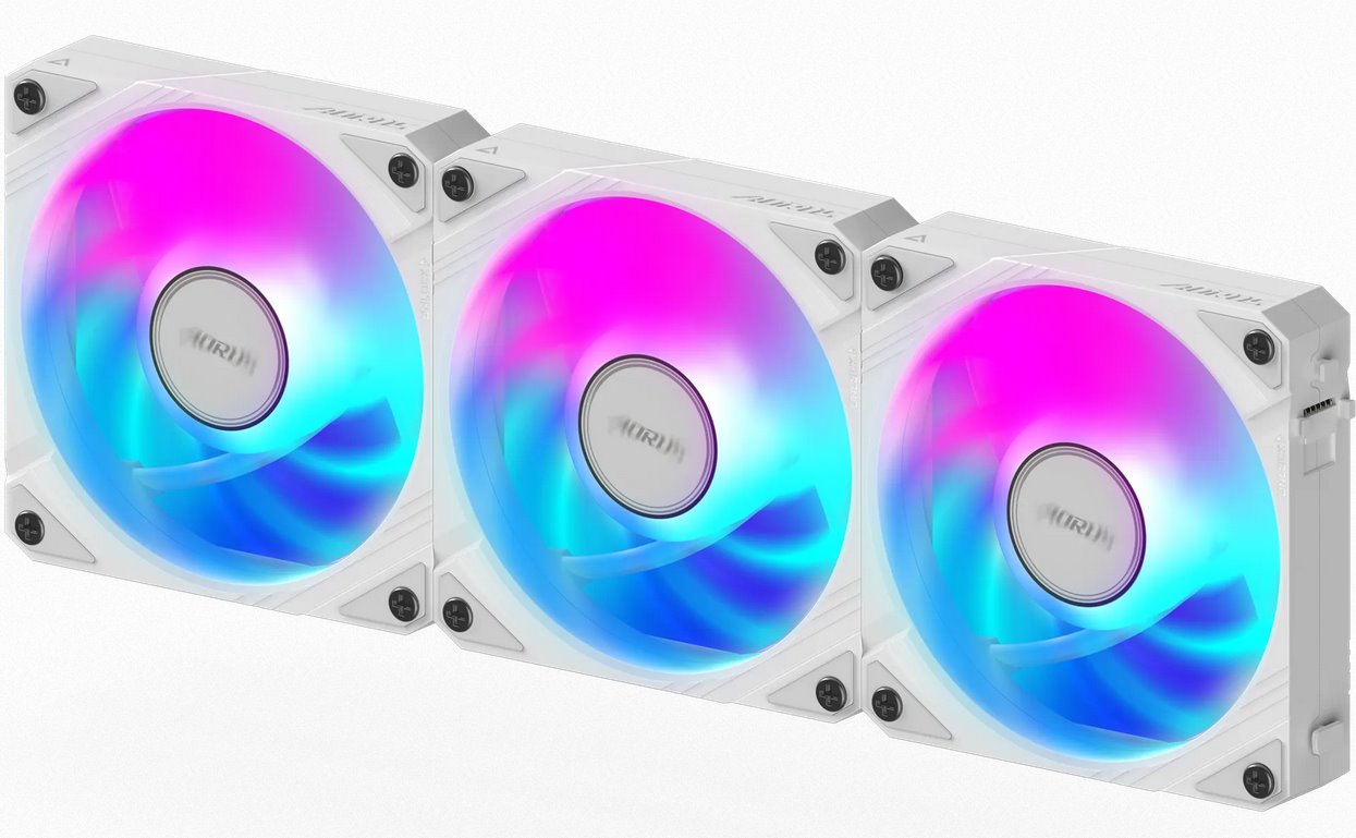 Gigabyte AORUS EZ CHAIN FAN 120 ICE, ARGB, white, 3-Pack