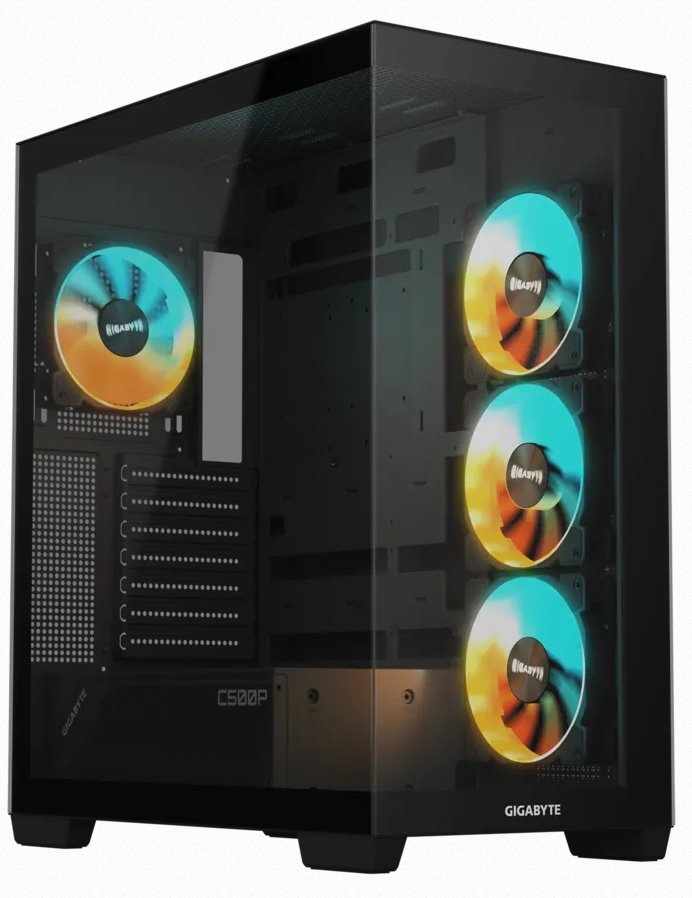 GIGABYTE case C500 PANORAMIC STEALTH, ATX, Mid Tower, black
