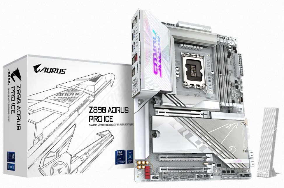 Gigabyte AORUS Z890 PRO ICE, Intel Z890, LGA1851, 4xDDR5, ATX Z890 AORUS PRO ICE