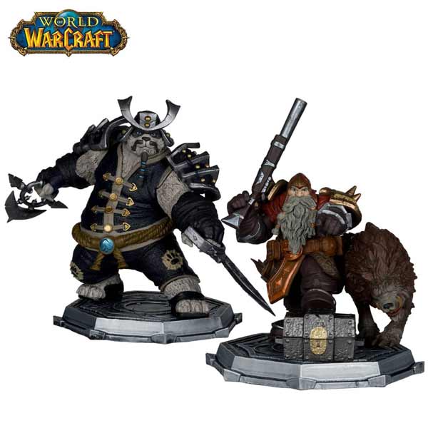 Akčná figúrka Dwarf Hunter: Beast Master & Pandaren: Monk (Gold Label) (World of Warcraft) 15 cm