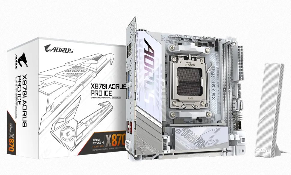 Gigabyte AORUS X870I PRO ICE, AMD X870, AM5, 2xDDR5, mini ITX X870I AORUS PRO ICE