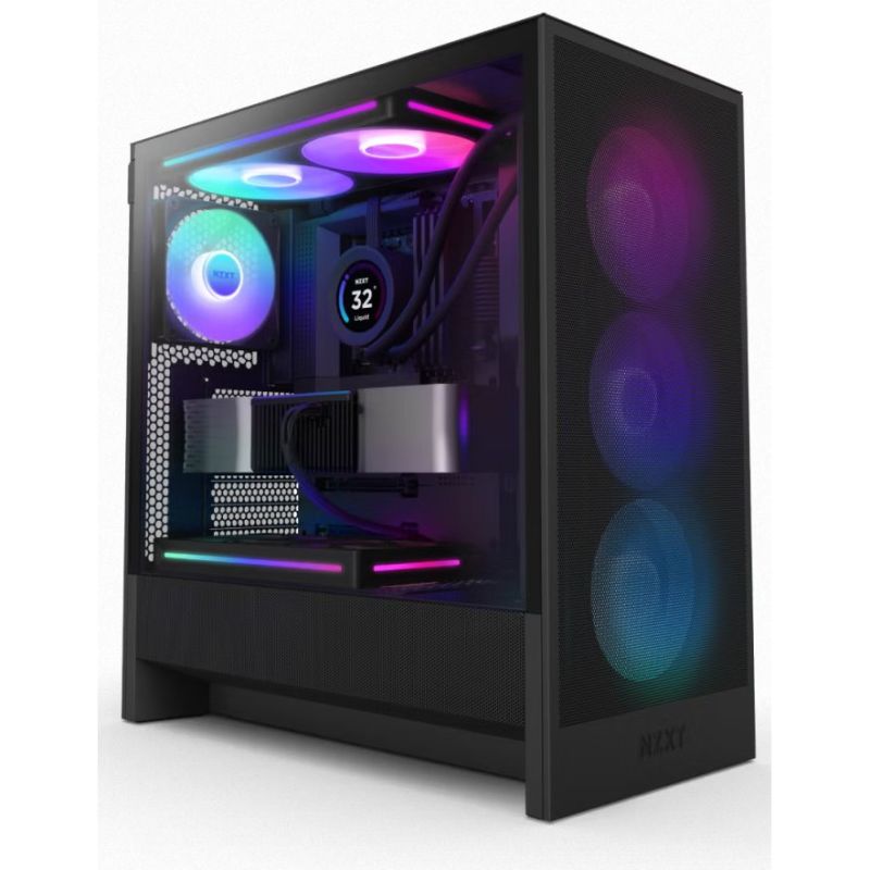 NZXT case H5 Flow RGB, ATX, Compact Mid Tower, black CC-H52FB-R1