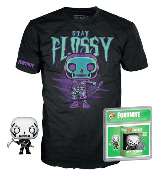 Funko Pocket Pop! & T-Shirt Fortnite Skull Trooper - Size XL Funko Pocket Pop! & T-Shirt Fortnite Skull Trooper - Size XL