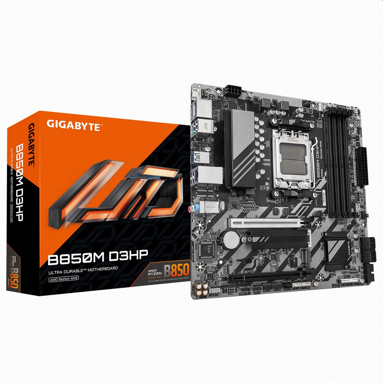 Gigabyte B850M D3HP, AMD B850, AM5, 4xDDR5, mATX B850M D3HP