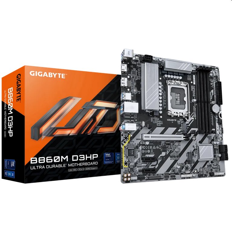 Gigabyte B860M D3HP, Intel B860, LGA1851, 4xDDR5, mATX B860M D3HP