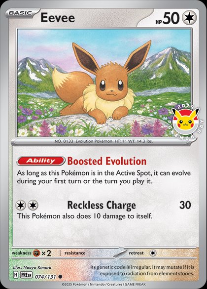 Darček - Pokemon karta Eevee 25 Pokemon Day v cene 14,99 €