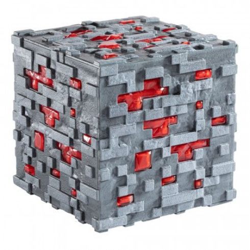 Replica Illuminating Redstone Ore Cube (Minecraft)