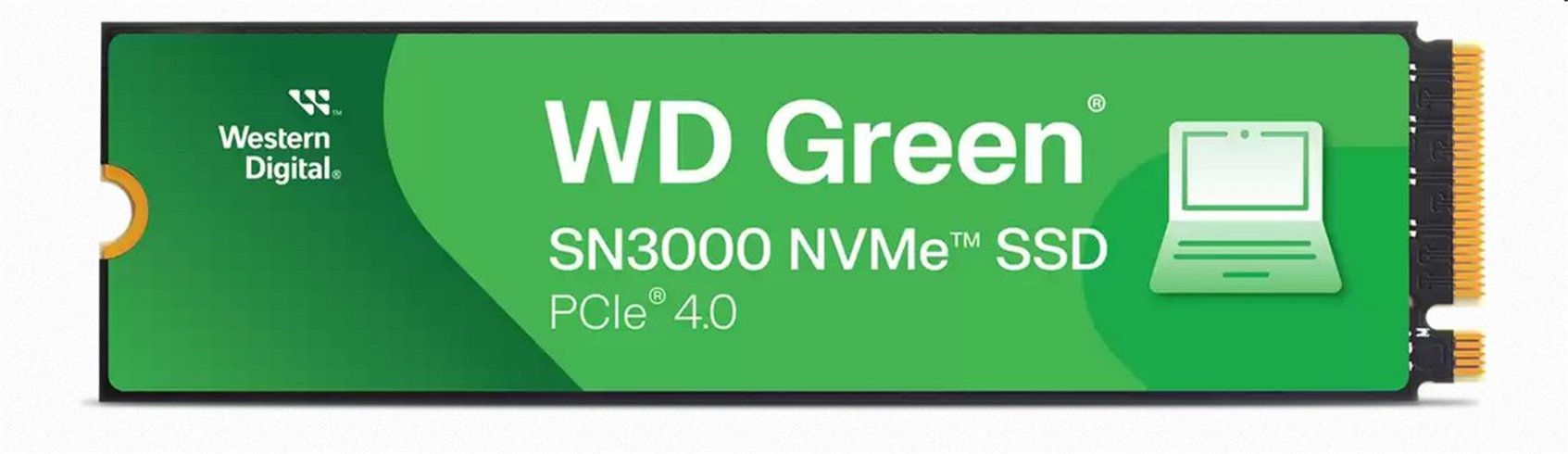 WD Green SN3000 SSD 2TB M.2 NVMe Gen4 5000/4200 MBps