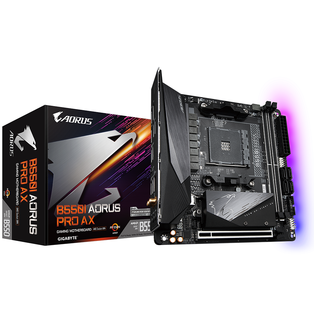Gigabyte AORUS B550I PRO AX , AMD B550, AM4, 2xDDR4, mini-ITX B550I AORUS PRO AX#obal