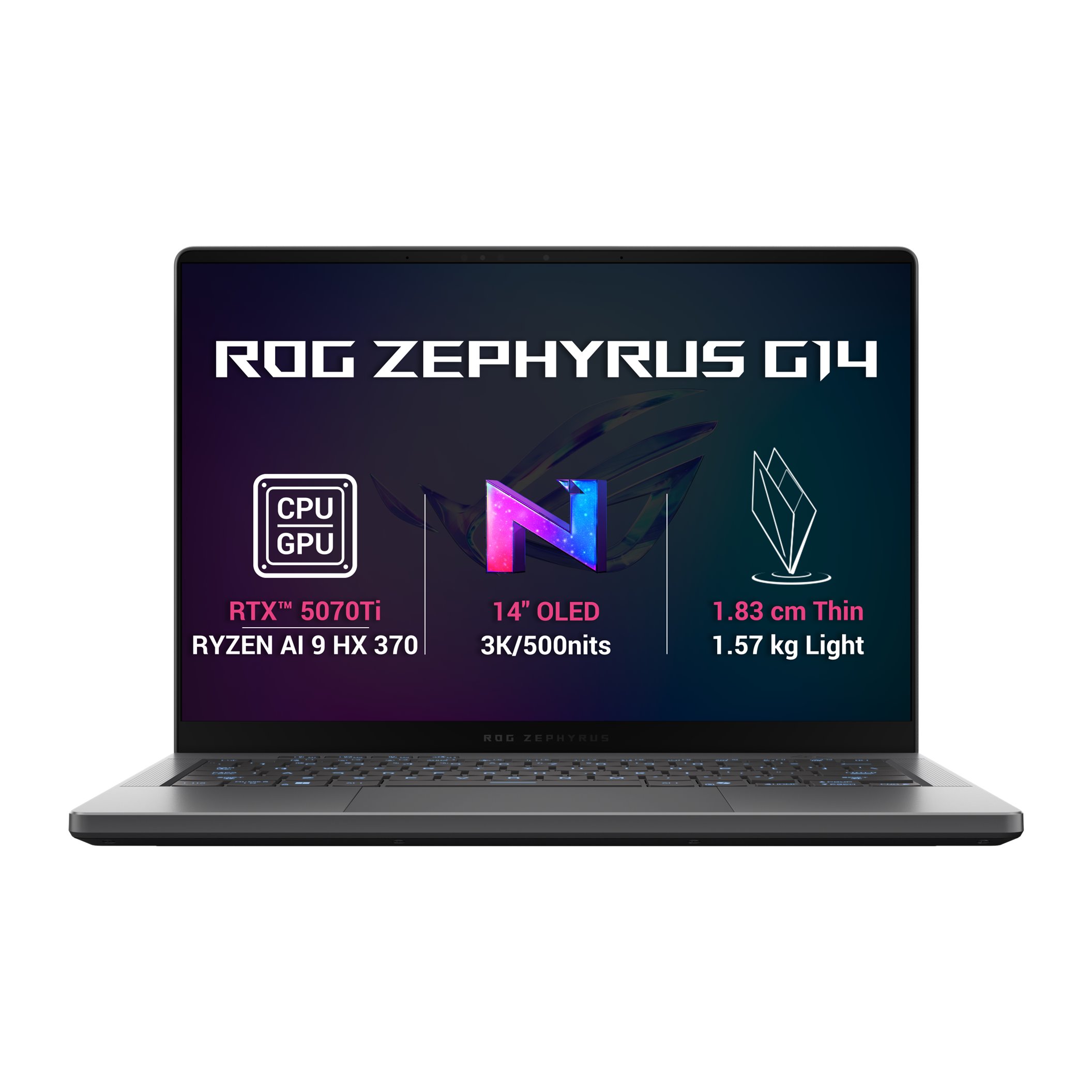 ASUS ROG Zephyrus G14/RYZEN AI 9 HX 370/32GB/1TB SSD/X7/14" OLED/Win11Pro/Eclipse Gray