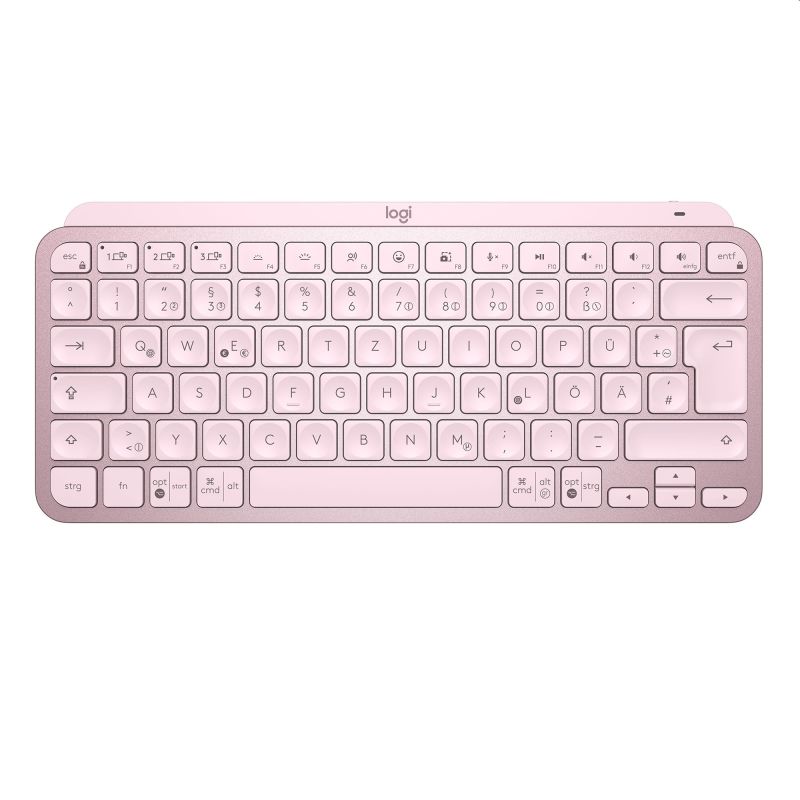 Logitech MX Keys Mini - bezdrôtová podsvietená klávesnica, US - ružová 920-010500