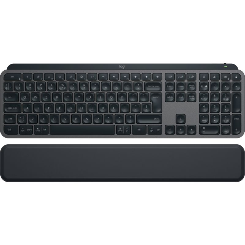 Logitech MX Keys S - bezdrôtová podsvietená klávesnica + opierka dlane - US - grafitová 920-011589