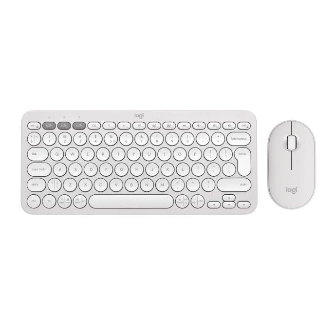 Logitech Pebble 2 combo - tenká bezdrôtová klávesnica a myš, kombo, US - biela 920-012240