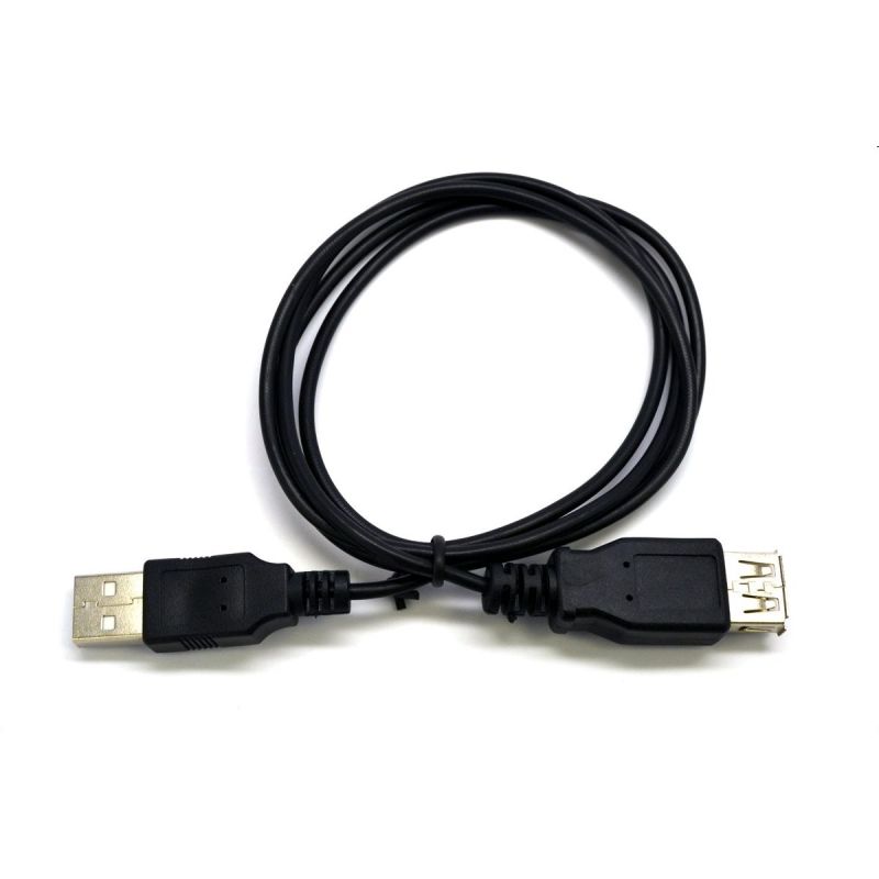 Kábel C-TECH USB A-A 1,8m 2.0 predlžovací, čierny CB-USB2AA-18-B