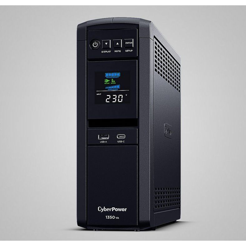CyberPower CP1350EPFLCD, UPS Intelligent PFC, 1350VA810W, LCD, 6x Schuko, RJ11RJ45, USB CP1350EPFCLCD