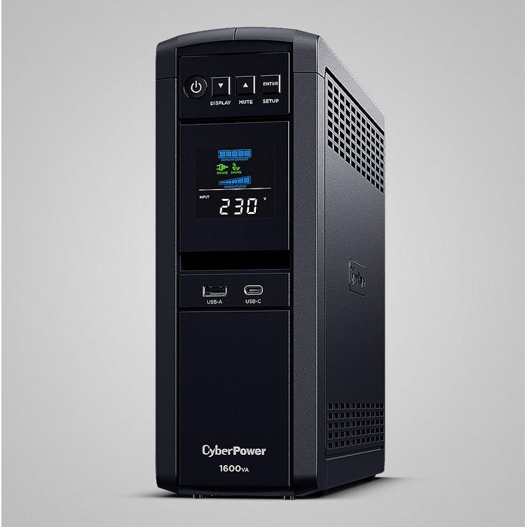 CyberPower CP1600EPFLCD, UPS Intelligent PFC, 1600VA1000W, LCD, 6x Schuko, RJ11RJ45, USB CP1600EPFCLCD