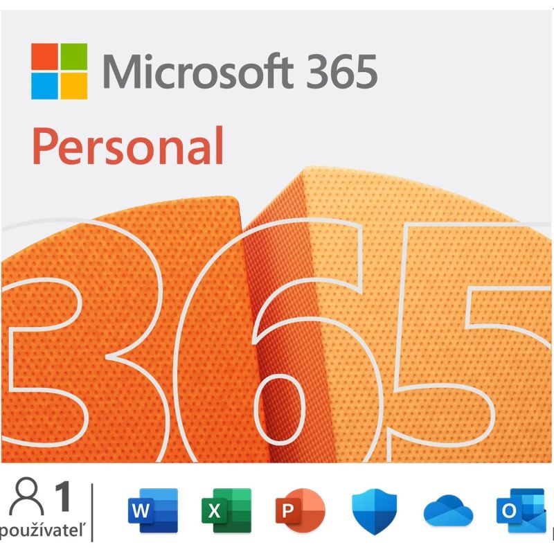 Microsoft 365 Personal SK - box, predplatné 1 rok, 1 osoba QQ2-01760