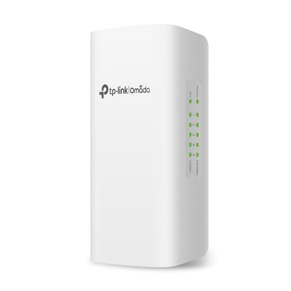 tp-link SG2005P-PD, 5 portový gigabitový outdoor switch Omada s 1 vstupním gigabitovým portem PoE++ a 4 výstupními porty PoE+ SG2005P-PD