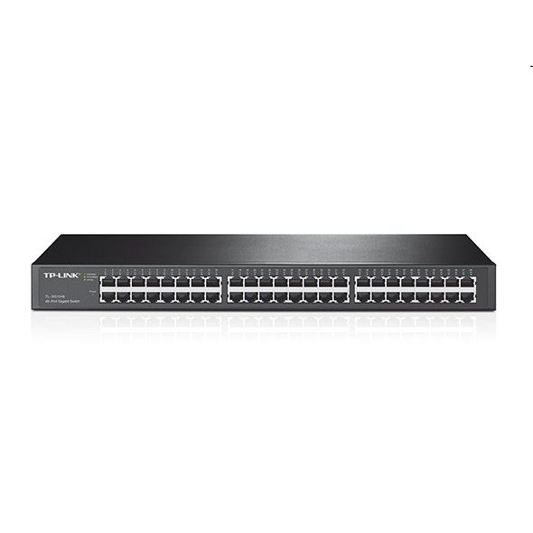 tp-link TL-SG1048, 48 port Gigabit Rack/Desktop Switch, 48x 10/100/1000M RJ45 ports, 1U, 19" rack-mountable, steel case