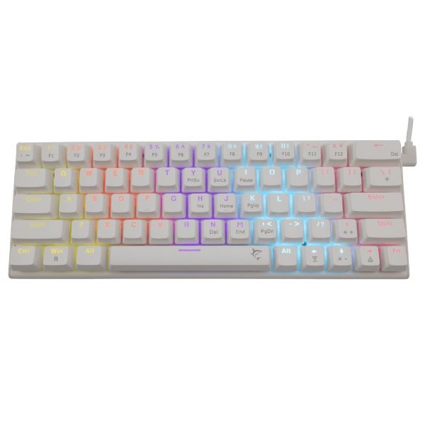 White Shark Gaming mechanical keyboard WAKIZASHI 2, red switch, US, white