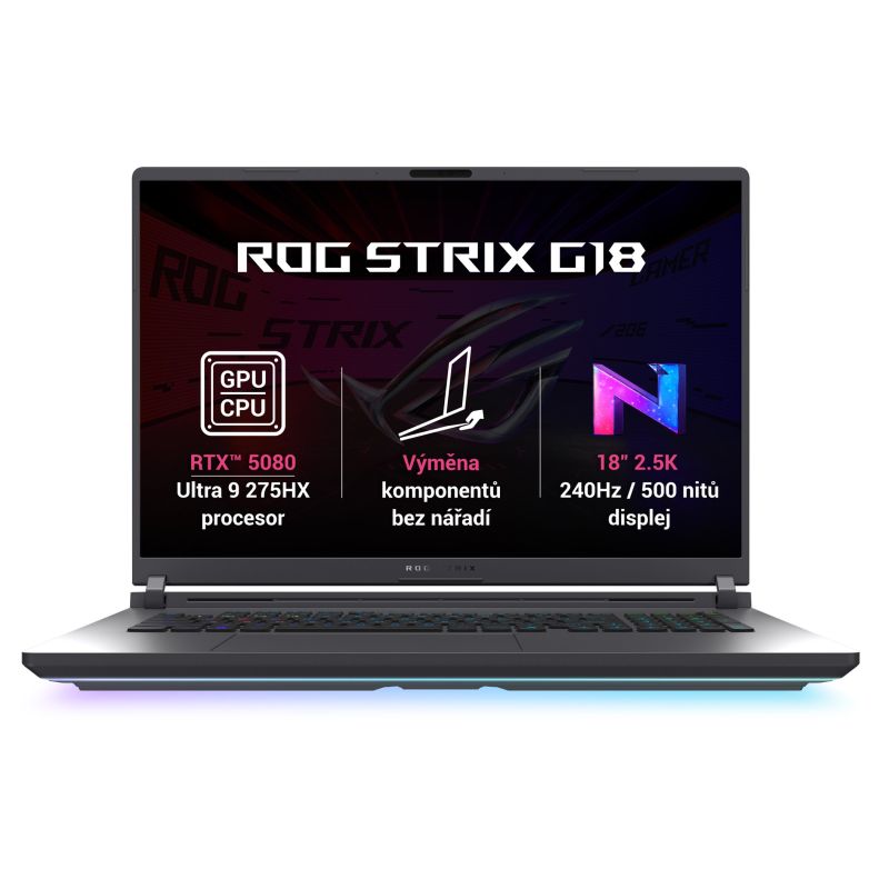 ASUS ROG Strix G18/U9-275HX/32GB/1TB SSD/RTX5080/18" 2.5K/Win11Home/Gray