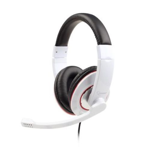 Slúchadlá GEMBIRD MHS-001 Gaming glossy white, mikrofón