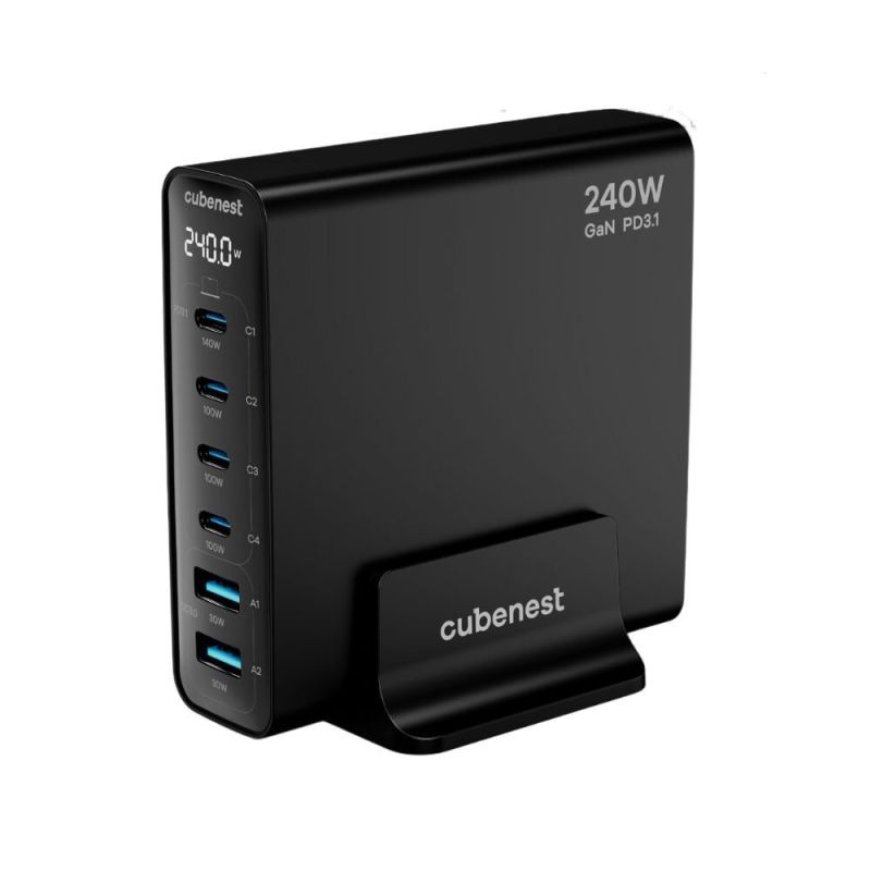 Cubenest S6D0 PD 3.1 GaN Adaptér 240W - čierna S6D0
