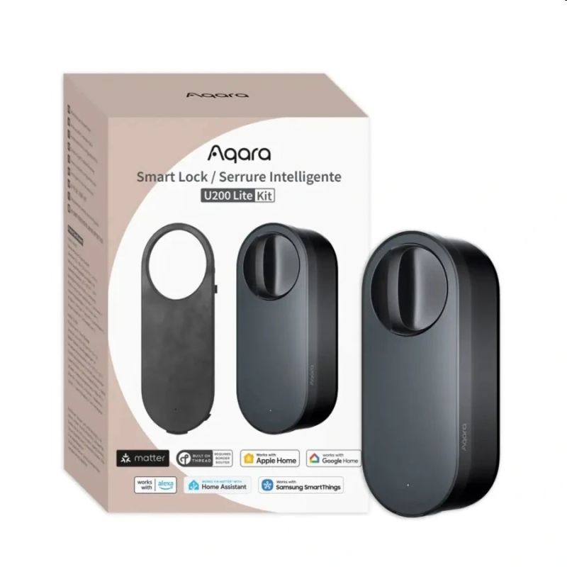 Aqara Smart Home zámok dverí U200 Lite Kit, čierny EL-D03D-B