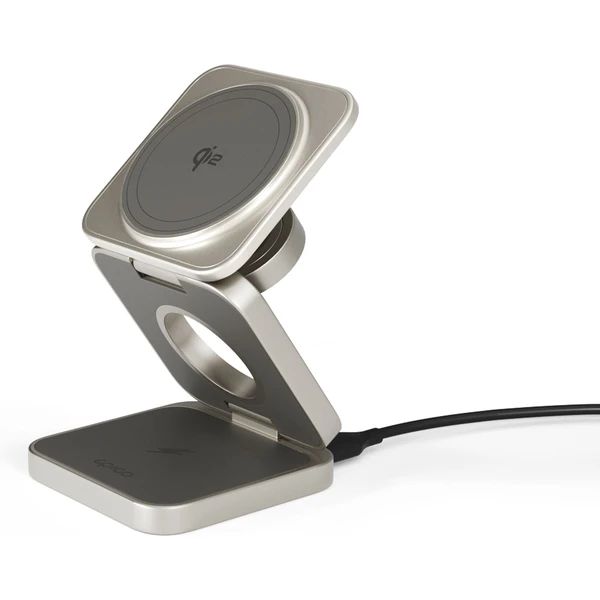EPICO UltraBase Qi2 3in1 Fold Alu Mag+ Wireless Charging Stand EF55 - titanová