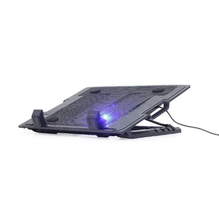 Podstavec pod notebook GEMBIRD NBS-1F17T-01, pre notebooky do 17", 125m ventilátor, LED, čierny NBS-1F17T-01