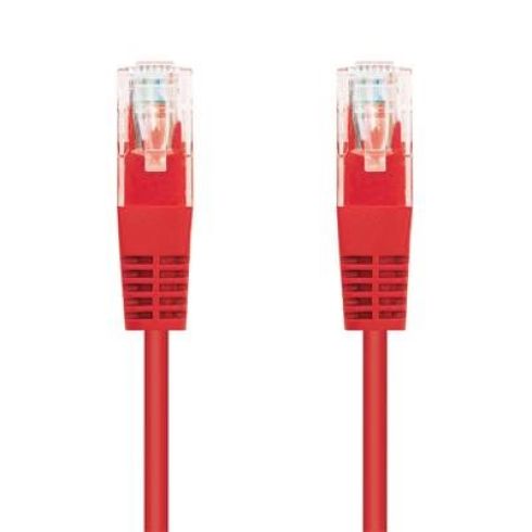 Kábel C-TECH patchcord Cat5e, UTP, červený, 1m CB-PP5-1R