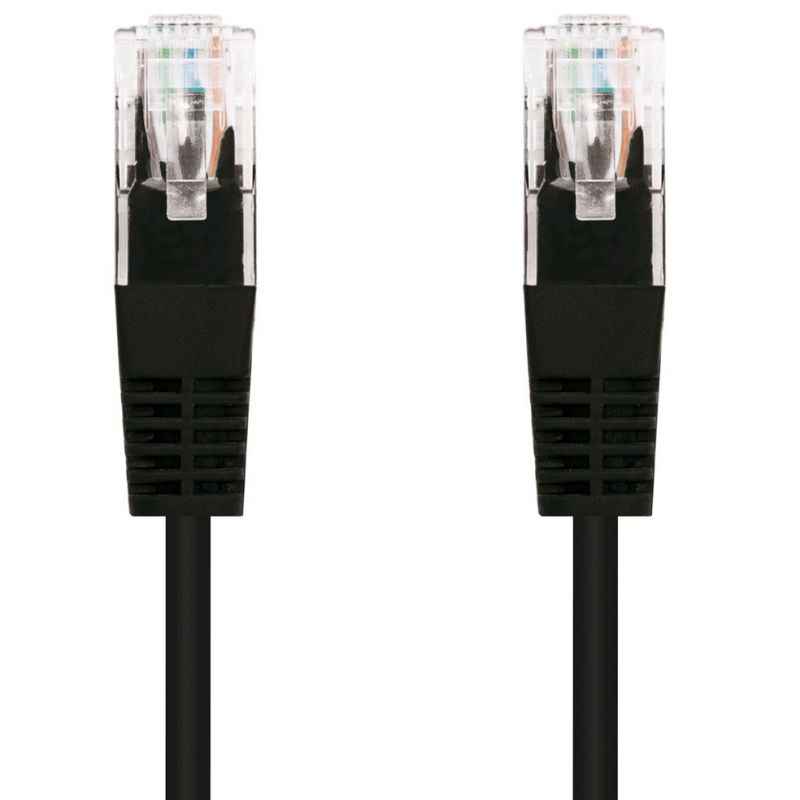 Kábel C-TECH patchcord Cat5e, UTP, čierny, 5m CB-PP5-5BK