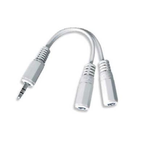 Kábel CABLEXPERT rozdvojka jack 3,5mm na 2x3,5mm MF, 10cm, audio CCA-415W