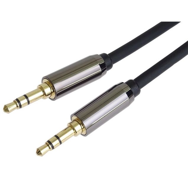 PremiumCord HQ tienený kábel stereo Jack 3.5mm - Jack 3.5mm MM 1,5m kjqmm015