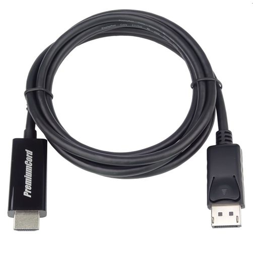 PremiumCord DisplayPort 1.2 na HDMI 2.0 kábel pre rozlíšenie 4Kx2K@60Hz, 2m kportadk04-02