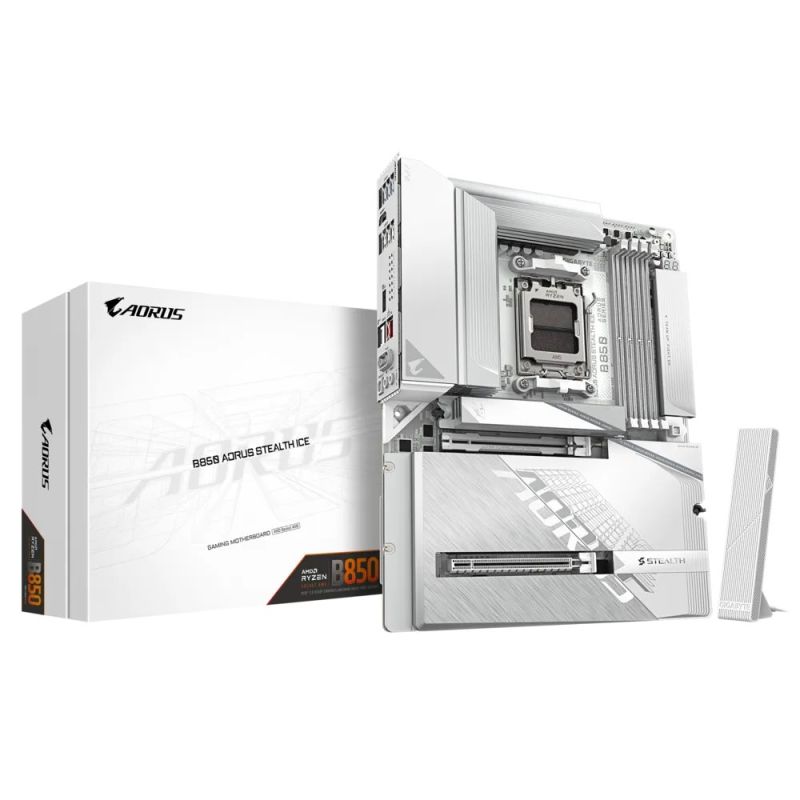Gigabyte AORUS B850 STEALTH ICE, AMD B850, AM5, 4xDDR5, ATX B850 A STEALTH ICE
