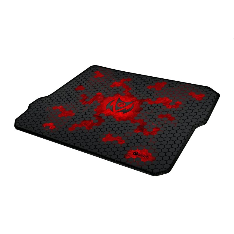 Herná podložka pod myš C-TECH ANTHEA CYBER RED, pre gaming, 320x270x4mm, obšité okraje GMP-01C-R