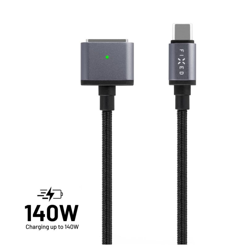 FIXED kábel USB-CMagSafe 3, 2m, 140W, sivý FIXD-MS3-GR