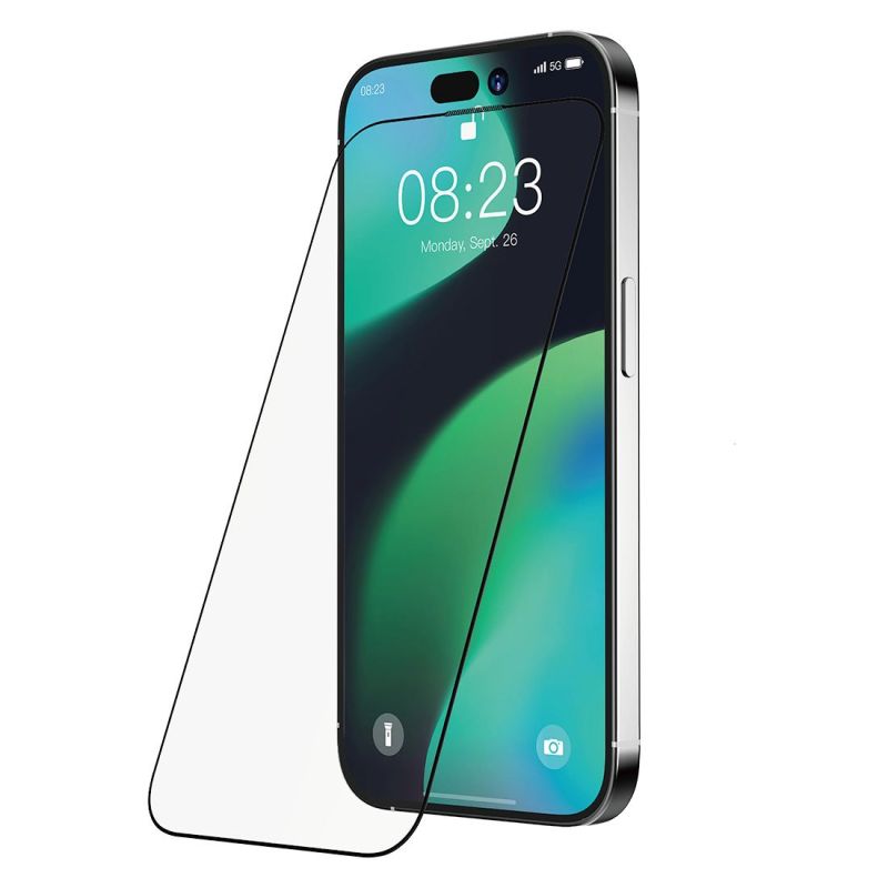 Devia ochranné sklo Van Series Anti-Static pre iPhone 14 Plus13 Pro Max - Black Frame 6938595371356