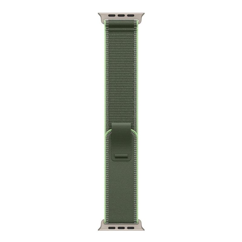 Apple Watch 49mm GreenNeon Trail Loop - ML - Natural Titanium Finish MFT54ZMA