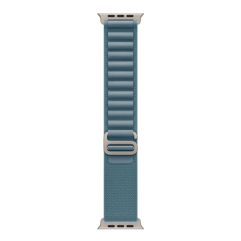 Apple Watch 49mm Light Blue Alpine Loop - Large - Natural Titanium Finish MFTK4ZMA